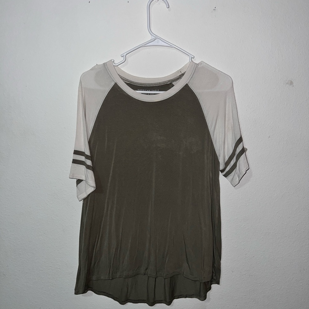 Women's Olive Green Raglan Sleeve Top